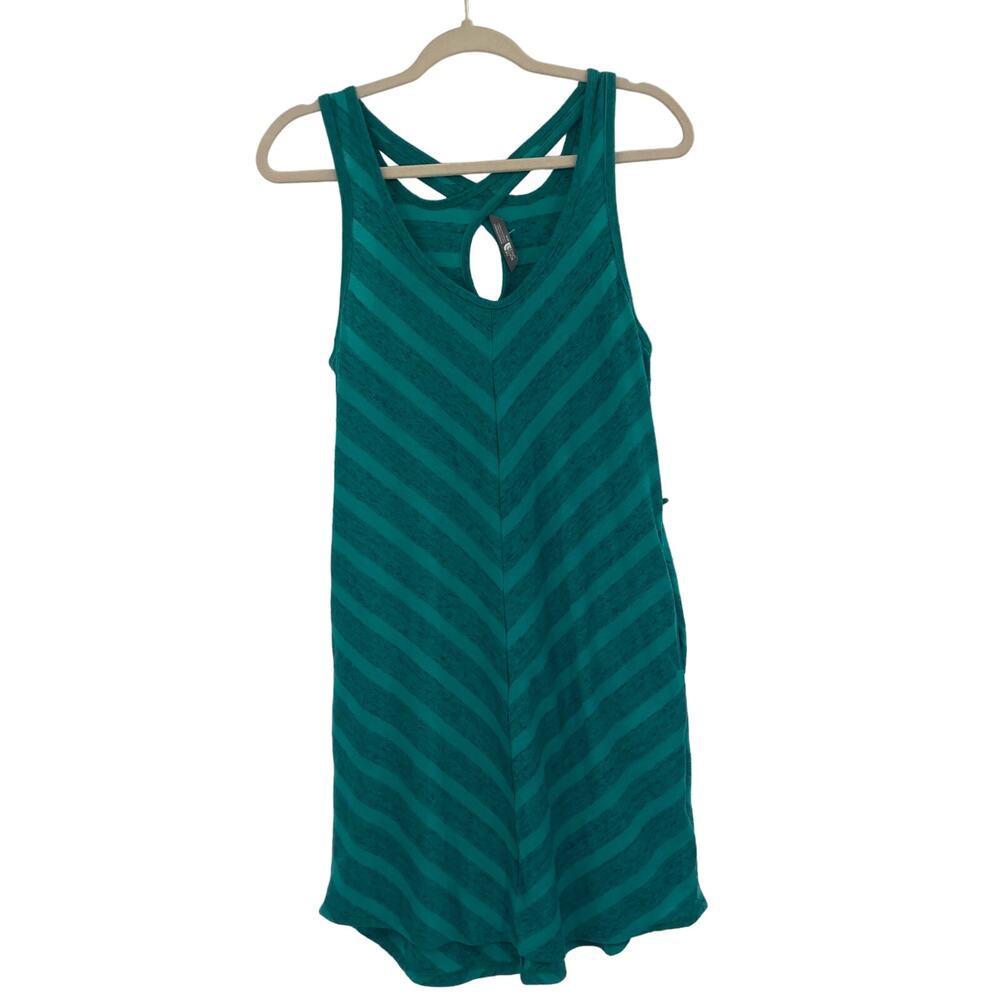 The North Face Aqua Green Stripe Pocket Active Dress Women’s Medium Outdoor